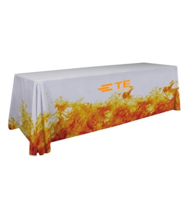 48-Hour Quick Ship 8' Economy Table Throw (Full-Color Full-Bleed)