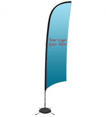 13' Premium Razor Sail Sign Kit (Single-Sided with Scissor Base)