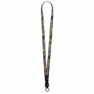 1/2" Dye-Sublimated Stretchy Elastic Lanyard with Plastic Clamshe