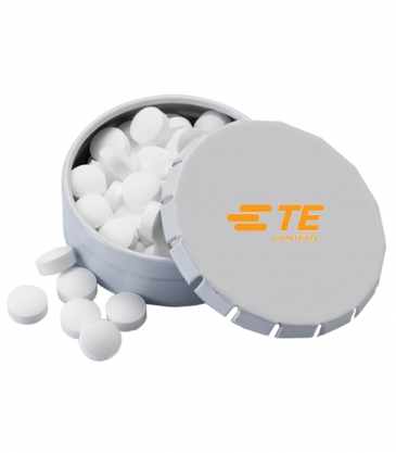 1 3/4" Small Round Push Tin with Mints