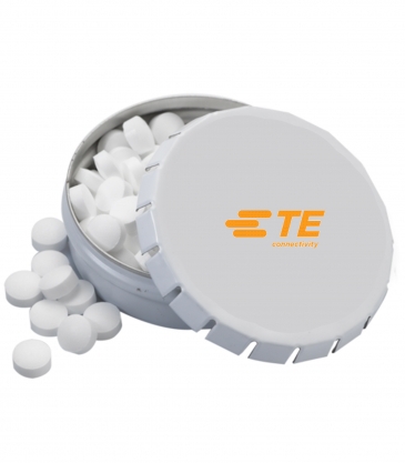 2 1/8" Large Round Push Tin with Mints