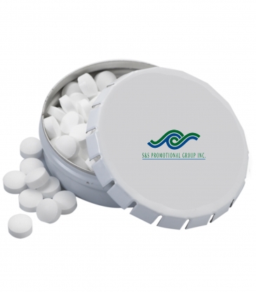 2 1/8" Large Round Push Tin with Mints