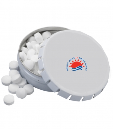 2 1/8" Large Round Push Tin with Mints