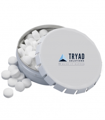 2 1/8" Large Round Push Tin with Mints