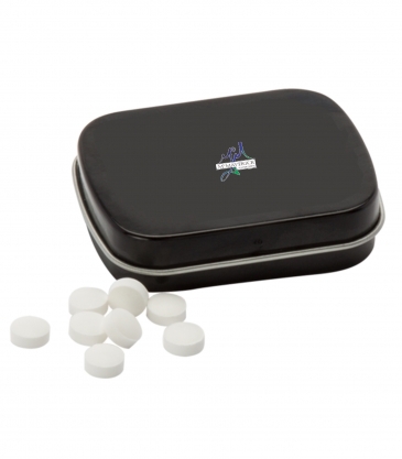 Sugar Free Mints in a Small Rectangular Hinged Tin