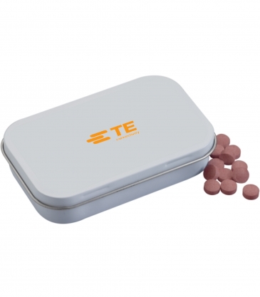 3 3/4" x 2 3/8" Large Rectangular Hinged Tin with Mints