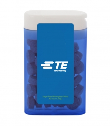 1 1/2" x 2 1/2" Rectangular Flip-Top Mint Dispenser