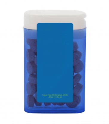 1 1/2" x 2 1/2" Rectangular Flip-Top Mint Dispenser