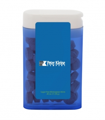 1 1/2" x 2 1/2" Rectangular Flip-Top Mint Dispenser