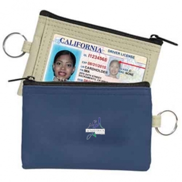 Coin Pouch W/Id Window & Split Ring