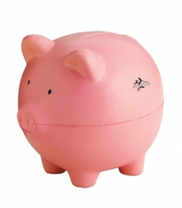 Pink Piggy Bank Stress Shape
