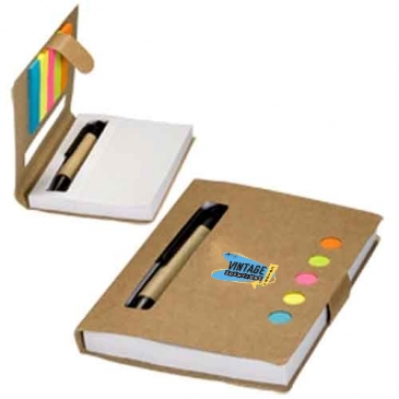 Eco Stowaway Sticky Jotter with Pen