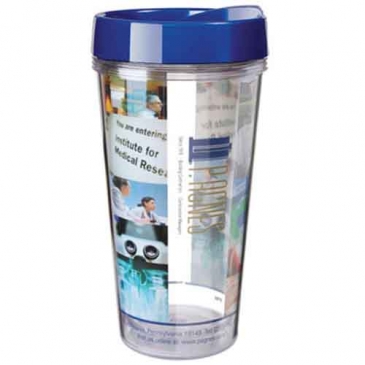 Full Color on Clear Travel Tumbler  - 16oz.