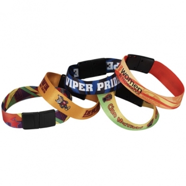 3/4"  Sublimated Heavy Weight Satin Wristband