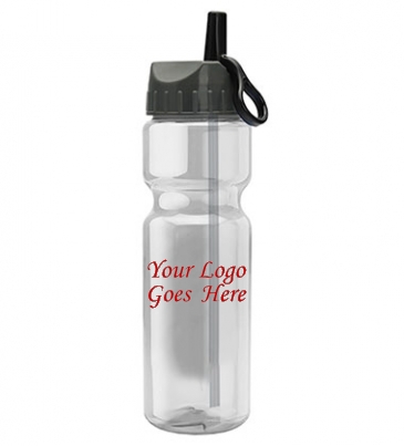 Champion -28 oz. Trans. Bottle-Flip Straw - DP