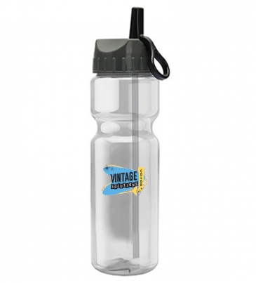 Champion -28 oz. Trans. Bottle-Flip Straw - DP