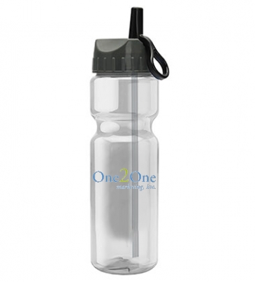 Champion -28 oz. Trans. Bottle-Flip Straw - DP