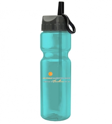 Champion - 28 oz. Trans. Bottle - Flip Straw Lid