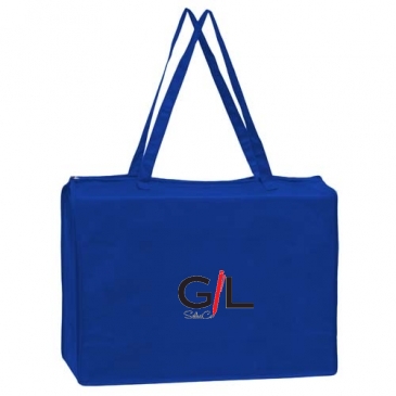 Non-Woven Essential Briefcase Tote with Zipper Closure
