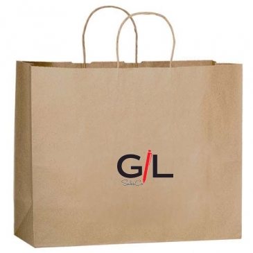 Natural Kraft Twisted Paper Handle Shopper