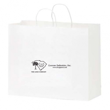 White Kraft Twisted Paper Handle Shopper