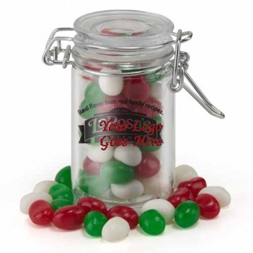 Round Glass Mint Jar