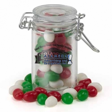 Round Glass Mint Jar
