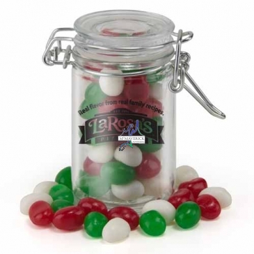 Round Glass Mint Jar