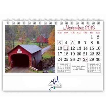 Marble Deluxe Desk Calendar
