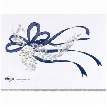 Blue Ribbon Holiday Card