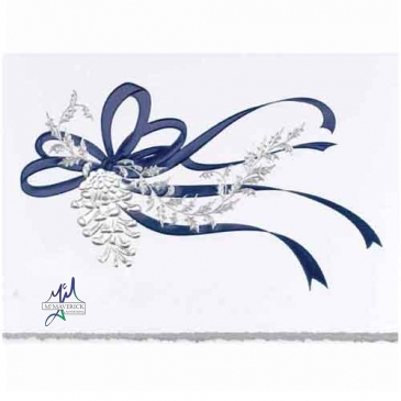 Blue Ribbon Holiday Card