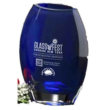 Cobalt Oval Vase 8-1/2"