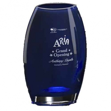 Cobalt Oval Vase 10-1/2"