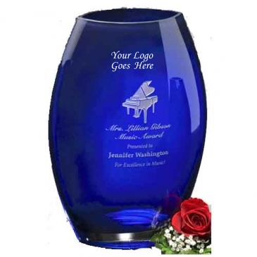 Cobalt Oval Vase 12"