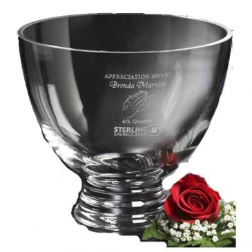 Clear Pedestal Bowl 8-1/2" Dia.