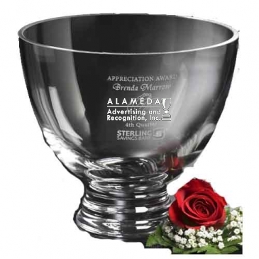 Clear Pedestal Bowl 8-1/2" Dia.