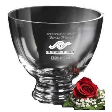 Clear Pedestal Bowl 8-1/2" Dia.