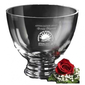 Clear Pedestal Bowl 8-1/2" Dia.