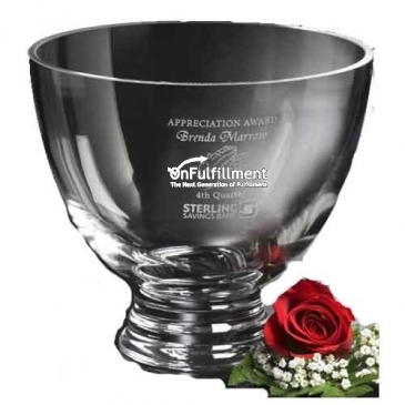 Clear Pedestal Bowl 8-1/2" Dia.
