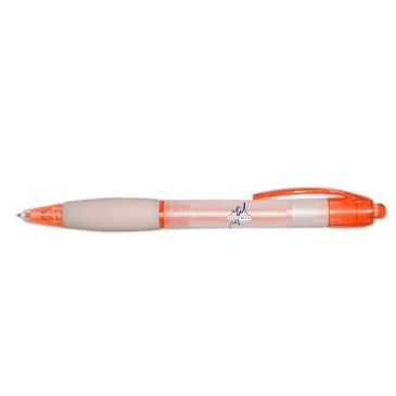 Groove - Retractable Ball Point Pen with White Rubber Grip