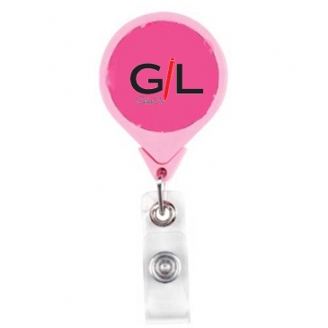 Pink Ribbon JUMBO Theme Badge Reel