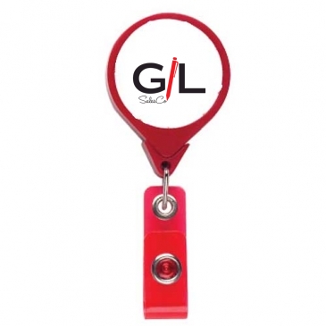 Red Ribbon JUMBO Theme Badge Reel