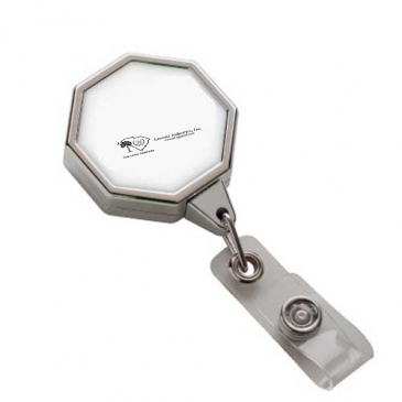 Chrome JUMBO Octagon Badge Reel