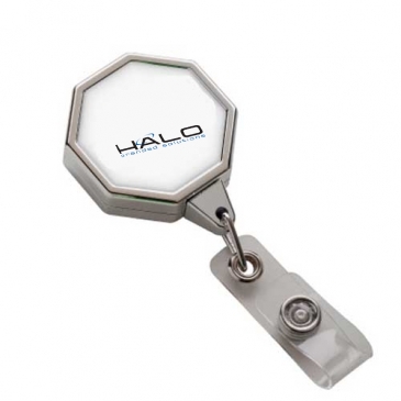Chrome JUMBO Octagon Badge Reel