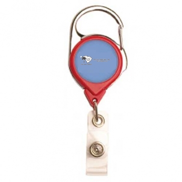 Carabiner Badge Reel w/ Belt Clip (opaque colors)