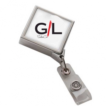 Chrome JUMBO Diamond Badge Reel