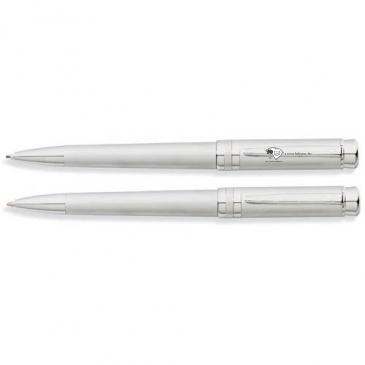Freemont Satin Chrome Ballpoint Pen and 0.9mm Pencil Set