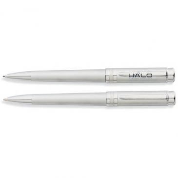 Freemont Satin Chrome Ballpoint Pen and 0.9mm Pencil Set