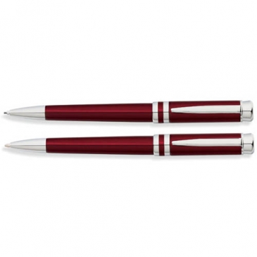 Freemont Vineyard Red Lacquer Ballpoint Pen and 0.9mm Pencil Set