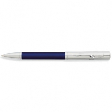 Greenwich Chrome/Evening Blue Laquer Ballpoint Pen